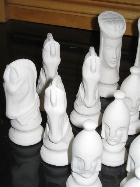 chess bisque ceramic